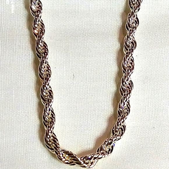 MEN'S HEAVY STERLING SILVER ROPE NECKLACE. (NC 4499)
